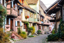 Half-Timbered Houses in Eguisheim, Alsace, France